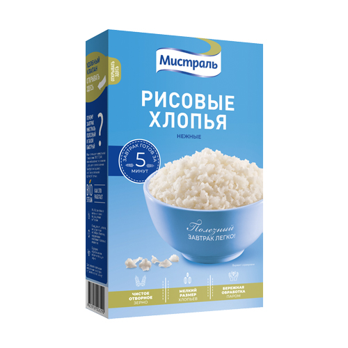 картинка Хлопья Рисовые Мистраль 400г – Prostor.ae