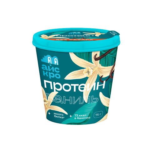 картинка Мороженое с протеином «Ванильное» без сахара. Айс Кро 75г – Prostor.ae