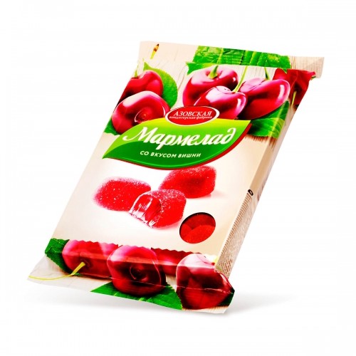 Мармелад желейный со вкусом вишни "Азовская кондитерская фабрика" 300гр
