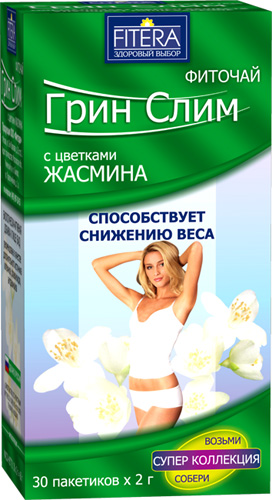 Фиточай Грин Слим с цветками жасмина "Fitera" 60гр