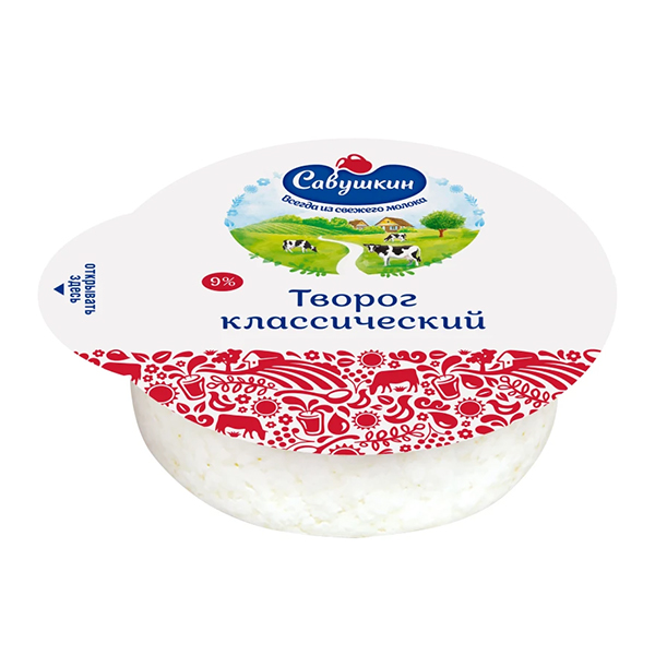 картинка Творог 9% "Савушкин" 300г – Prostor.ae