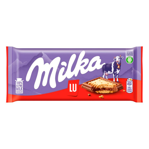 картинка Шоколад молочный с бисквитным печеньем Lu Milka 87г – Prostor.ae