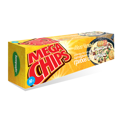 картинка Чипсы картофельные со вкусом грибов со сметаной "Mega Chips" 50г – Prostor.ae