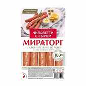 картинка Колбаски "Чиполетти с сыром" варено-копченые. Мираторг 260г – Prostor.ae