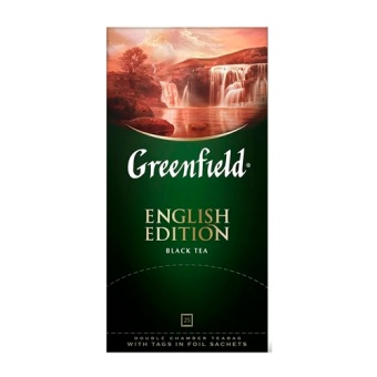 картинка Чай черный байховый цейлонский "Greenfield English Edition" (25 пакетиков) 50г. – Prostor.ae