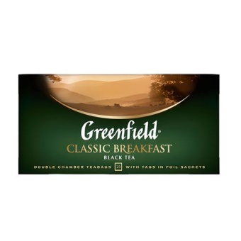 картинка Чай черный байховый "Greenfield Classic Breakfast" (25 пакетиков) 50г – Prostor.ae