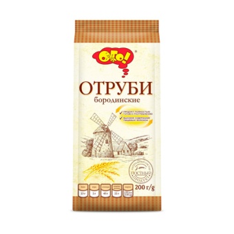 картинка Отруби ржаные "Бородинские" (экструдированные) "Ого" 200г. – Prostor.ae