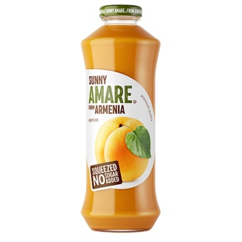 картинка Абрикосовый сок прямого отжима с добавлением яблочного сока (без сахара) "Amare" (Армения) 750мл. – Prostor.ae