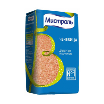 картинка Чечевица красная колотая для супов и гарниров. Мистраль 450г – Prostor.ae